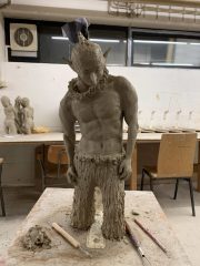 Mouse character sculpture